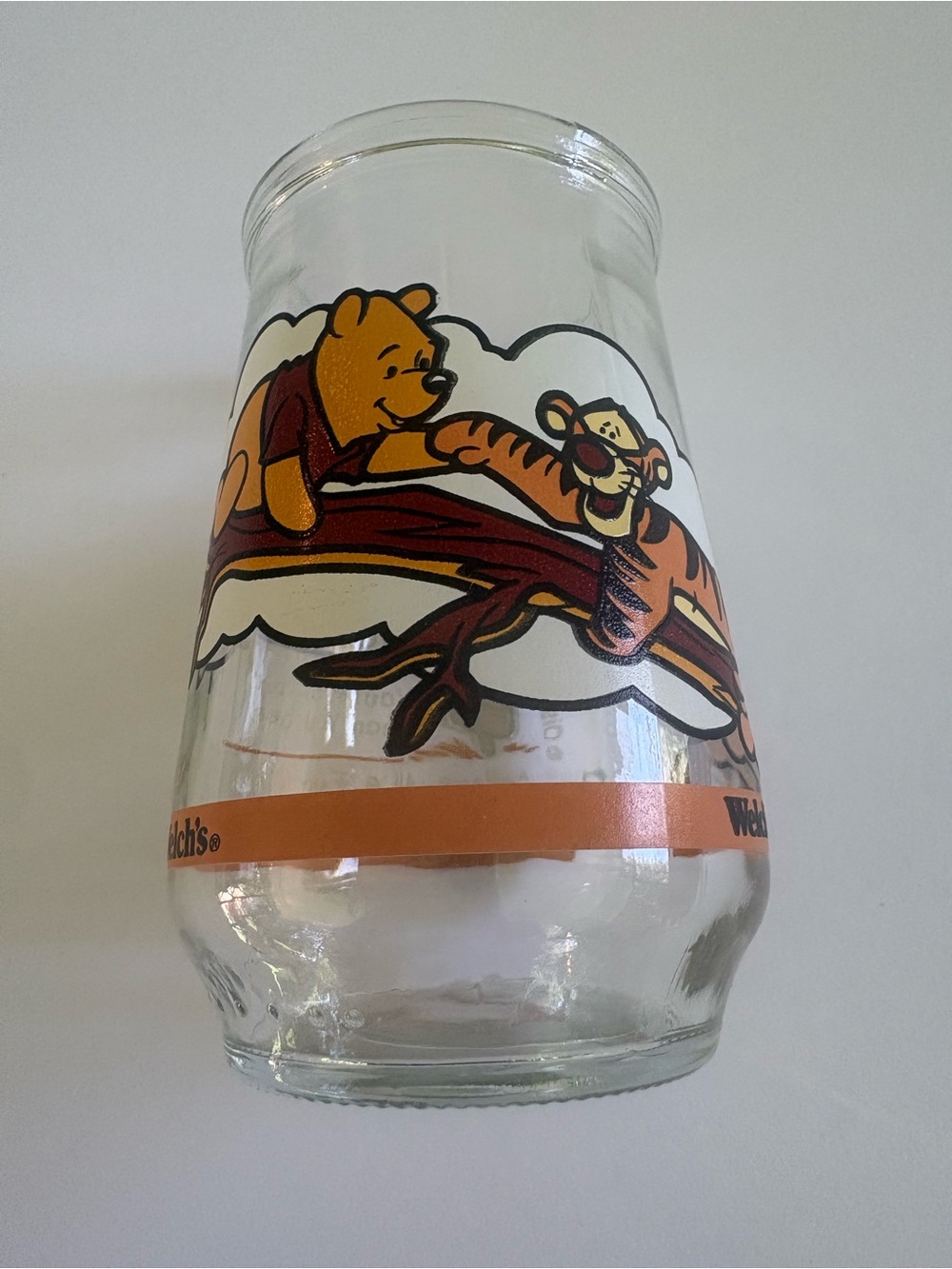 Winnie the Pooh & Tigger Orange Glass Drinking Jar
